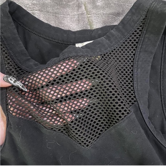 Express Tank Top with Fishnet Panel - Picture 2 of 4